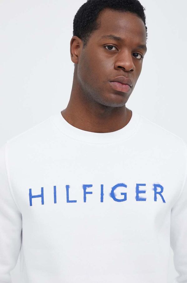 Tommy Hilfiger Dukserica Tommy Hilfiger za muškarce, boja: bijela, s tiskom