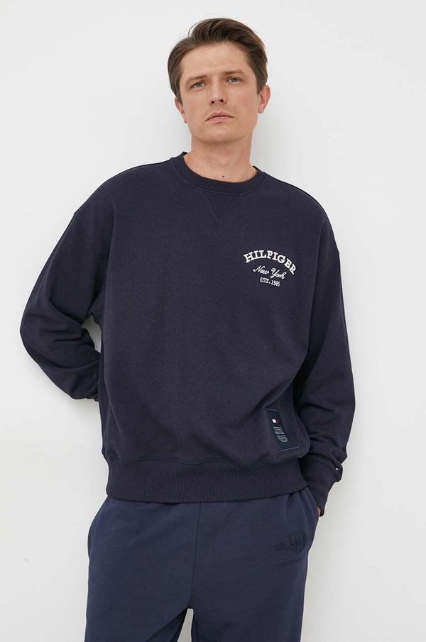Tommy Hilfiger Dukserica Tommy Hilfiger za muškarce, boja: tamno plava, s aplikacijom