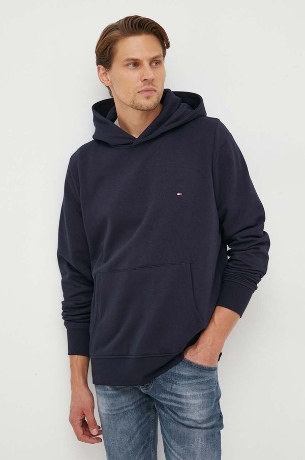Tommy Hilfiger Dukserica Tommy Hilfiger za muškarce, boja: tamno plava, s kapuljačom, bez uzorka, MW0MW34266