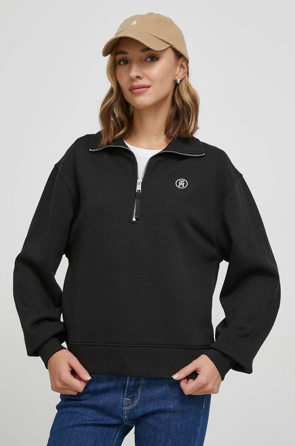 Tommy Hilfiger Dukserica Tommy Hilfiger za žene, boja: crna, bez uzorka