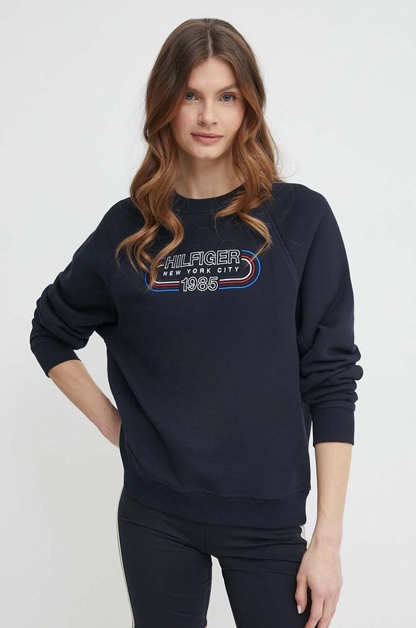 Tommy Hilfiger Dukserica Tommy Hilfiger za žene, boja: tamno plava, s aplikacijom, WW0WW41242