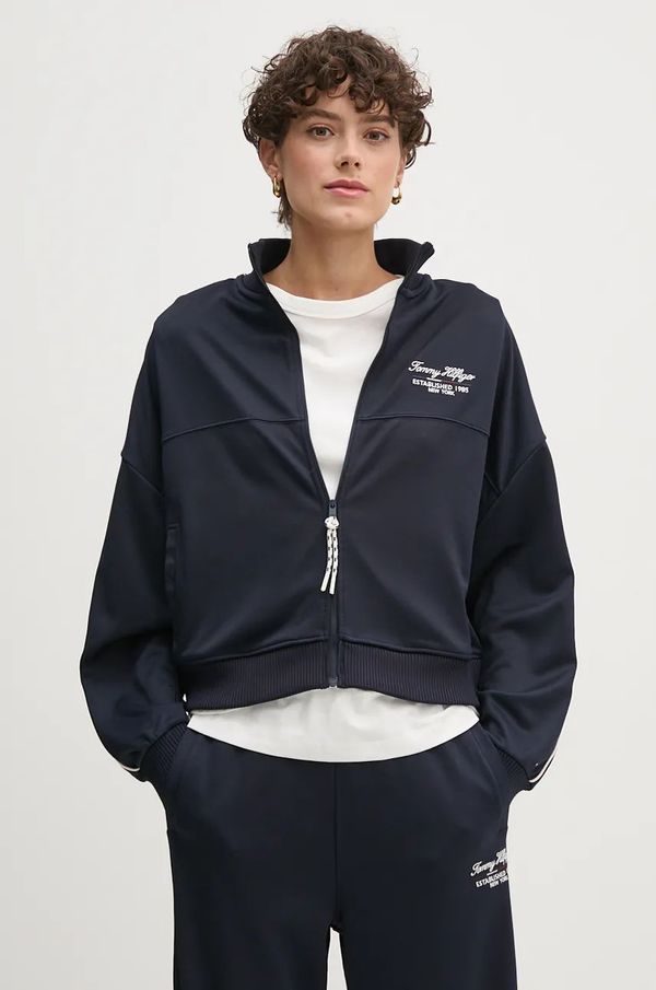 Tommy Hilfiger Dukserica Tommy Hilfiger za žene, boja: tamno plava, s aplikacijom, WW0WW42924