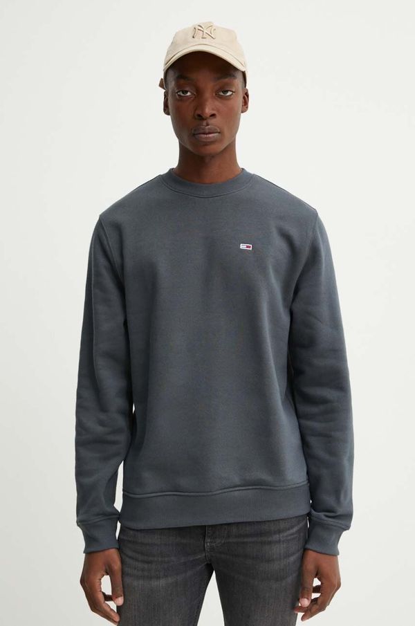 Tommy Jeans Dukserica Tommy Jeans za muškarce, boja: siva, bez uzorka, DM0DM20496