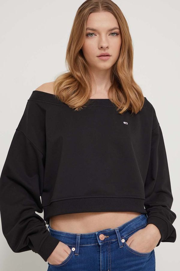 Tommy Jeans Dukserica Tommy Jeans za žene, boja: crna, bez uzorka