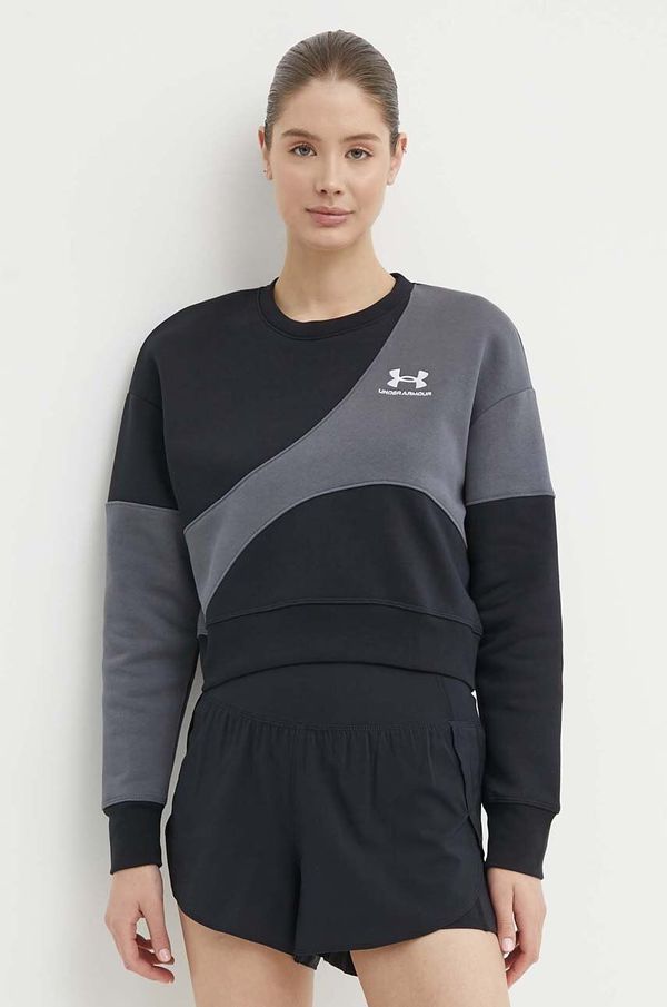 Under Armour Dukserica Under Armour Essential boja: crna, s uzorkom