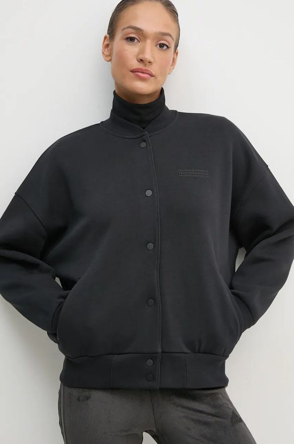 Under Armour Dukserica Under Armour Icon Fleece Varsity za žene, boja: crna, bez uzorka, 1386502
