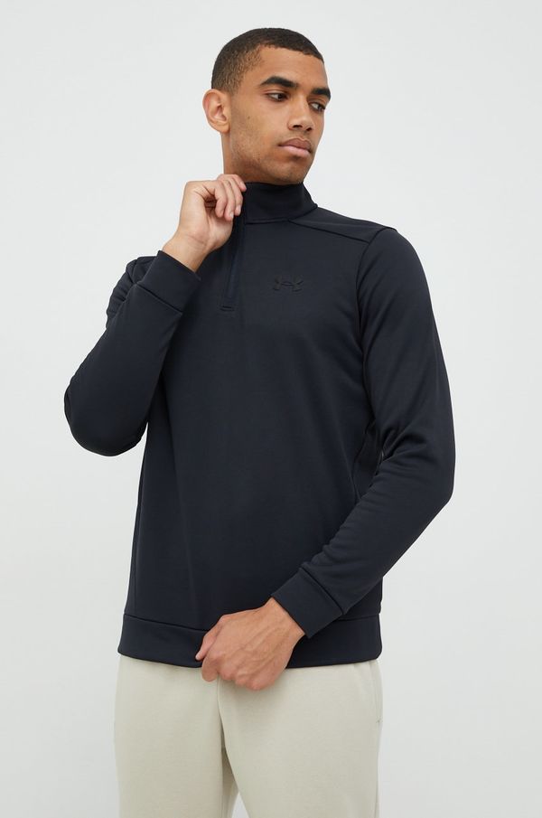 Under Armour Dukserica Under Armour za muškarce, boja: crna, glatka