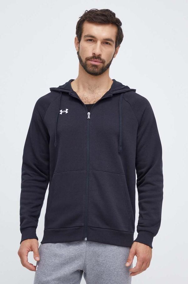 Under Armour Dukserica Under Armour za muškarce, boja: crna, s kapuljačom, bez uzorka