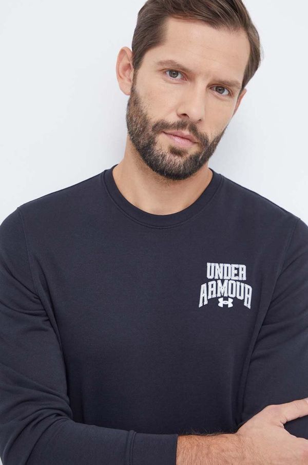 Under Armour Dukserica Under Armour za muškarce, boja: crna, s tiskom