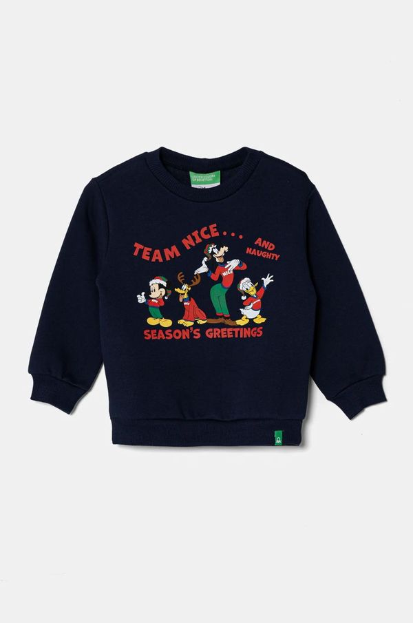 United Colors of Benetton Dukserica United Colors of Benetton boja: tamno plava, s tiskom, 3J73G10GN