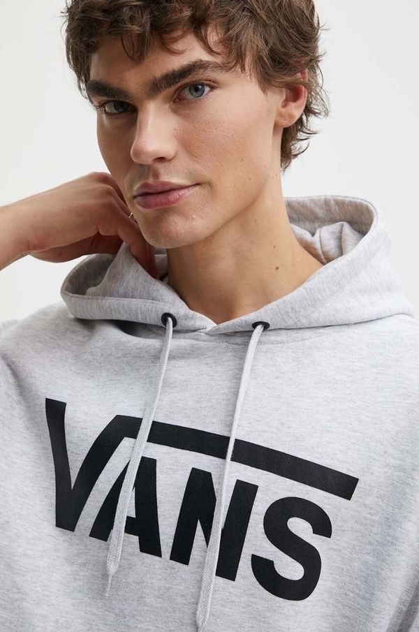 Vans Dukserica Vans za muškarce, boja: siva, s kapuljačom, s tiskom, VN000HNX1QI1
