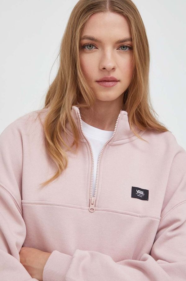 Vans Dukserica Vans za žene, boja: ružičasta, s aplikacijom