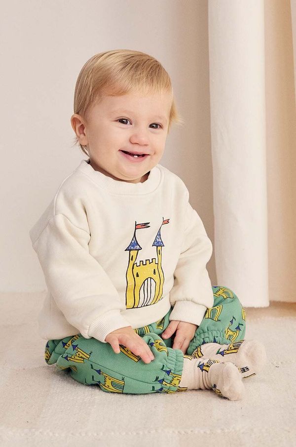 Bobo Choses Dukserica za bebe Bobo Choses Faraway Castle boja: bež, s tiskom, 224AB029