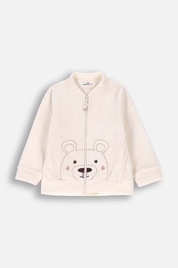 Coccodrillo Dukserica za bebe Coccodrillo boja: bež, CUTE GIRL NEWBORN