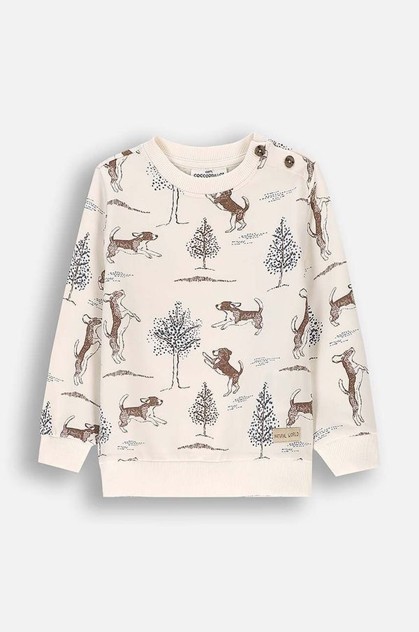 Coccodrillo Dukserica za bebe Coccodrillo boja: bež, s uzorkom, FRIENDS TOGETHER BOY NEWBORN