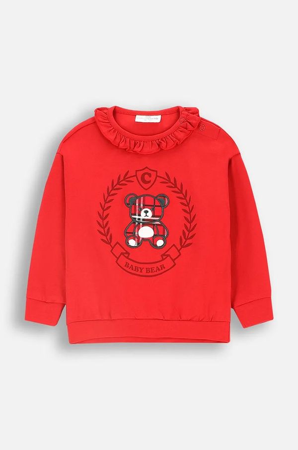 Coccodrillo Dukserica za bebe Coccodrillo boja: crvena, s tiskom, ELEGANT BABY GIRL