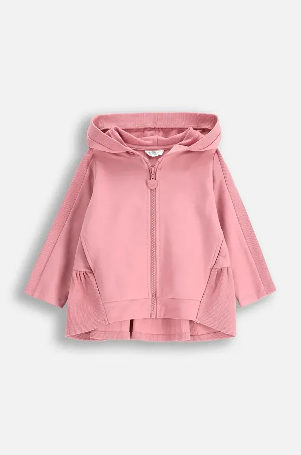 Coccodrillo Dukserica za bebe Coccodrillo boja: ljubičasta, s kapuljačom, bez uzorka, DREAM DIARIES GIRL NEWBORN