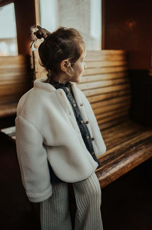 Donsje Dukserica za bebe Donsje Thom Overshirt boja: bež, bez uzorka, 4085800