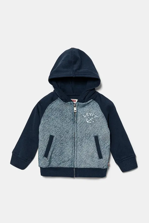 Levi's Dukserica za bebe Levi's TROMPE LOEIL DENIM HOODIE
