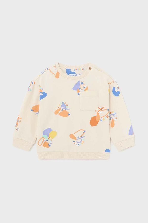 Mayoral Dukserica za bebe Mayoral boja: bež, s uzorkom