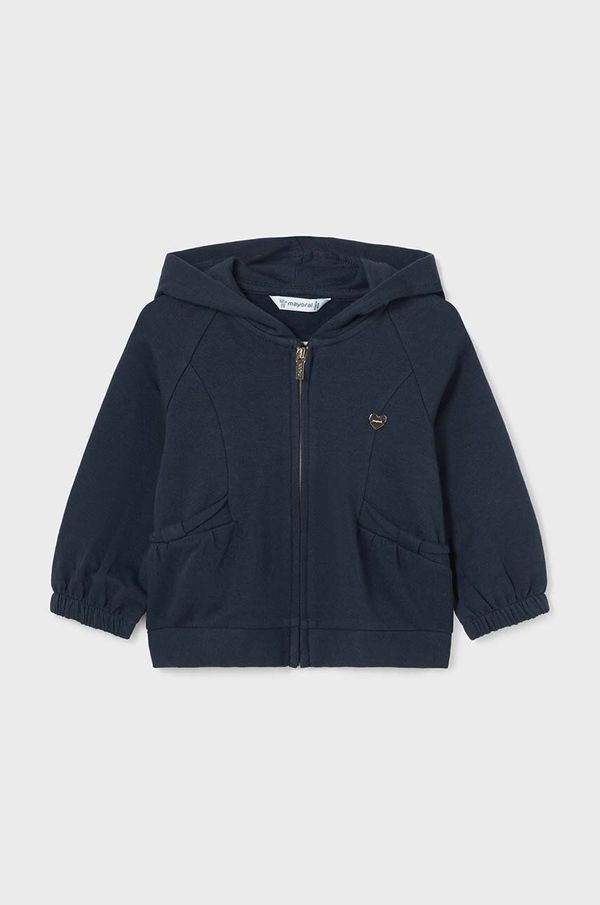 Mayoral Dukserica za bebe Mayoral boja: tamno plava, s kapuljačom, bez uzorka, 2485