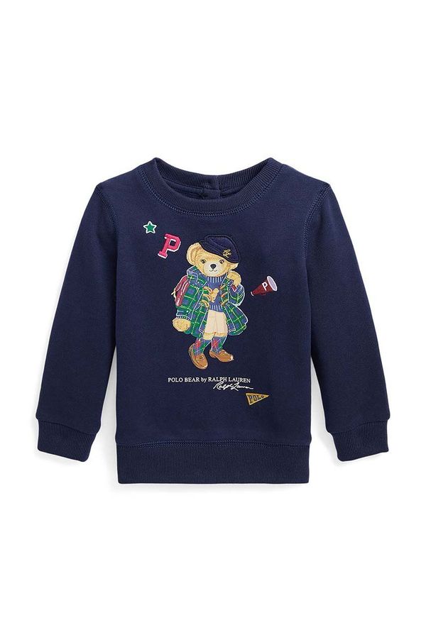 Polo Ralph Lauren Dukserica za bebe Polo Ralph Lauren boja: tamno plava, s tiskom