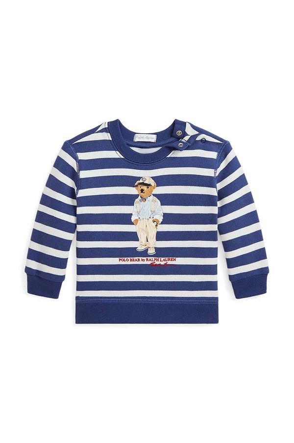 Polo Ralph Lauren Dukserica za bebe Polo Ralph Lauren boja: tamno plava, s uzorkom, 320942220001