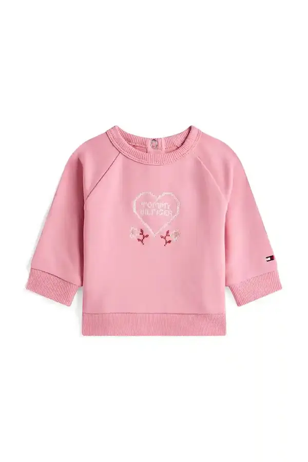 Tommy Hilfiger Dukserica za bebe s pamukom Tommy Hilfiger