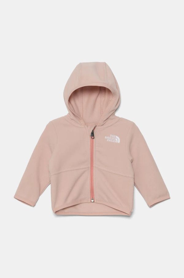 The North Face Dukserica za bebe The North Face BABGLACIER F/Z HOODIE boja: ružičasta, s kapuljačom, bez uzorka, NF0A8B1ALK61