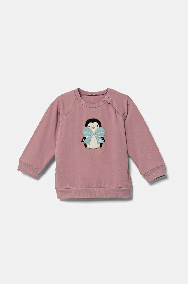 United Colors of Benetton Dukserica za bebe United Colors of Benetton boja: ružičasta, s aplikacijom, 36MJA105G