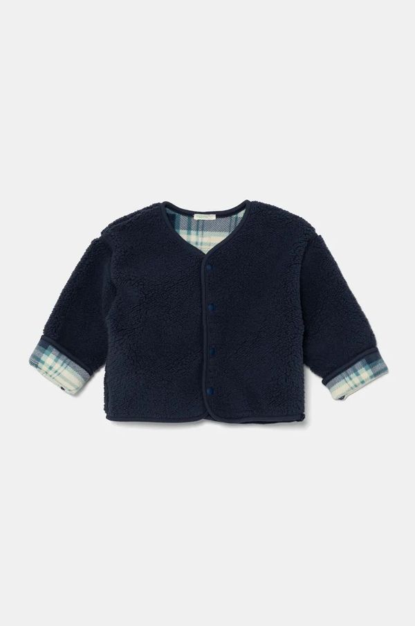 United Colors of Benetton Dukserica za bebe United Colors of Benetton boja: tamno plava, bez uzorka, 3EKNA501G