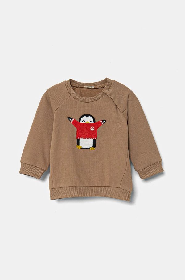 United Colors of Benetton Dukserica za bebe United Colors of Benetton boja: zelena, s aplikacijom, 36MJA105G