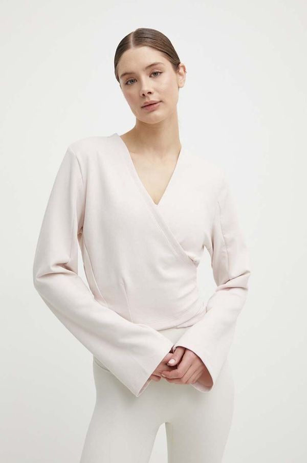 adidas Performance Dukserica za jogu adidas Performance boja: bež, bez uzorka, IS2987