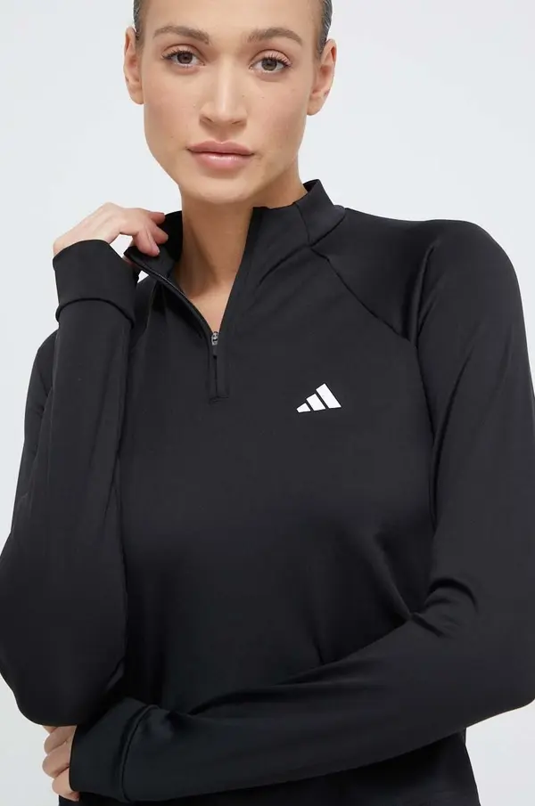 Adidas Dukserica za trening adidas Performance boja: crna, bez uzorka