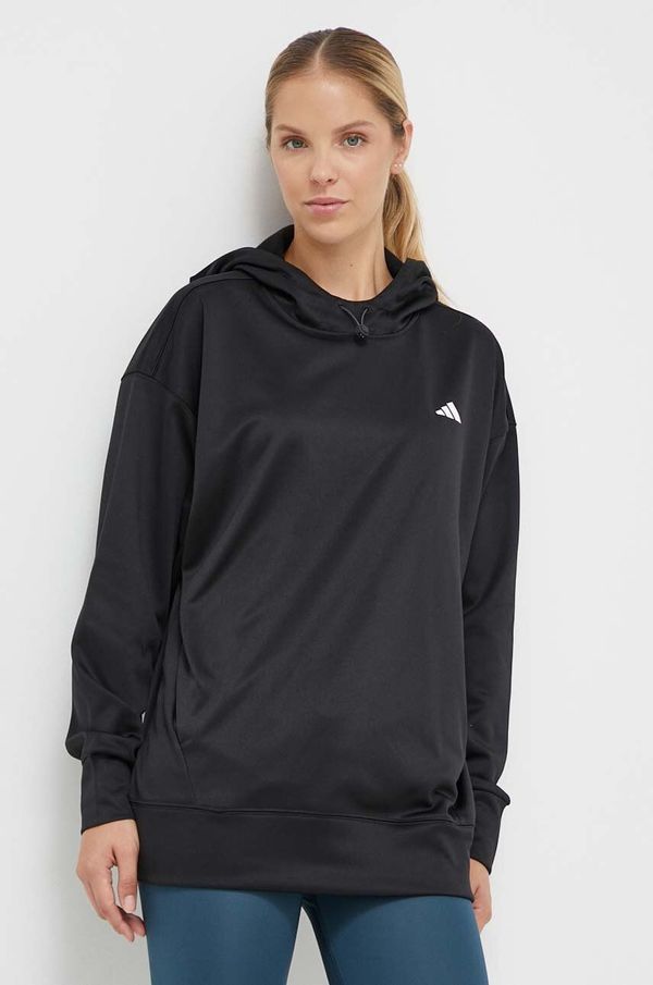 adidas Performance Dukserica za trening adidas Performance boja: crna, s kapuljačom, bez uzorka