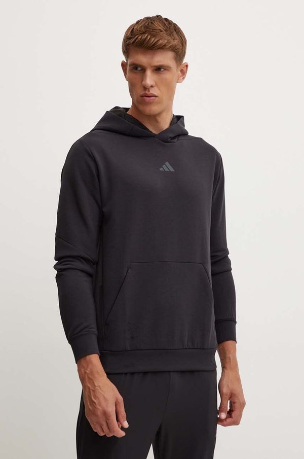 adidas Performance Dukserica za trening adidas Performance Designed for Training boja: crna, s kapuljačom, bez uzorka, IY1119