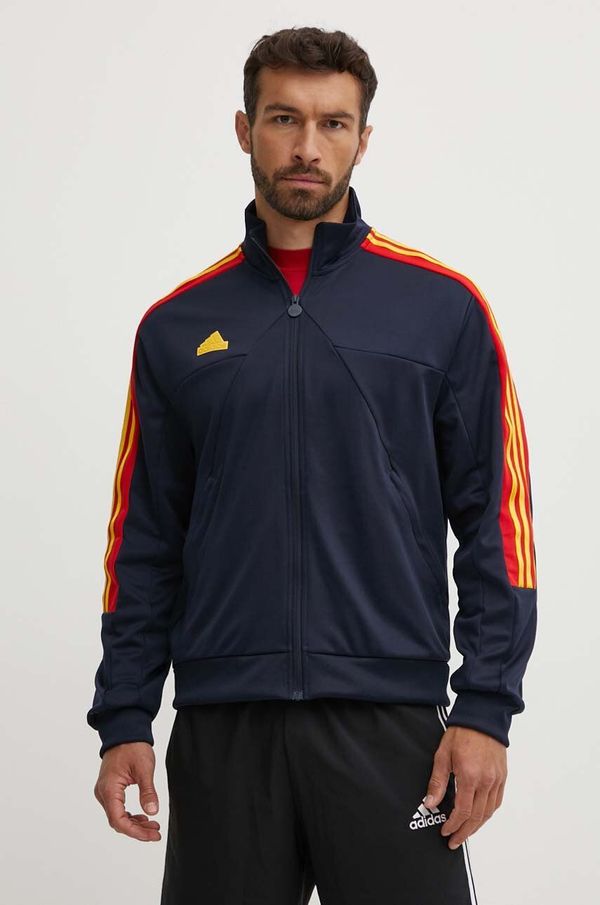 adidas Dukserica za trening adidas Tiro boja: tamno plava, s uzorkom, IY2069