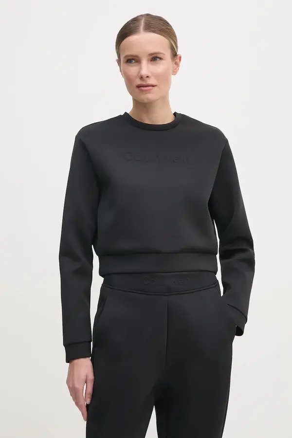 Calvin Klein Dukserica za trening Calvin Klein Performance boja: crna, bez uzorka, LVGWS5W305