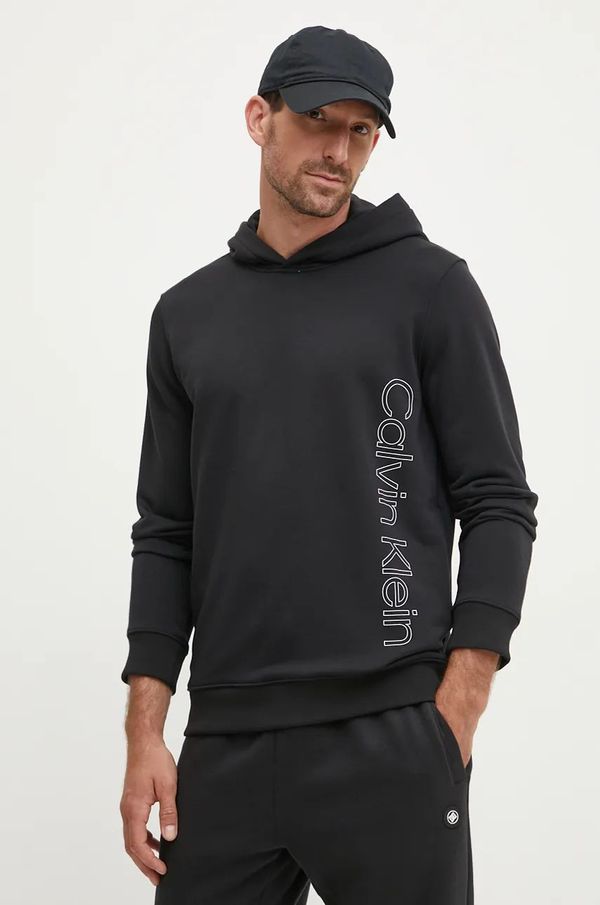 Calvin Klein Performance Dukserica za trening Calvin Klein Performance boja: crna, s kapuljačom, melanž, 00GMF4W340