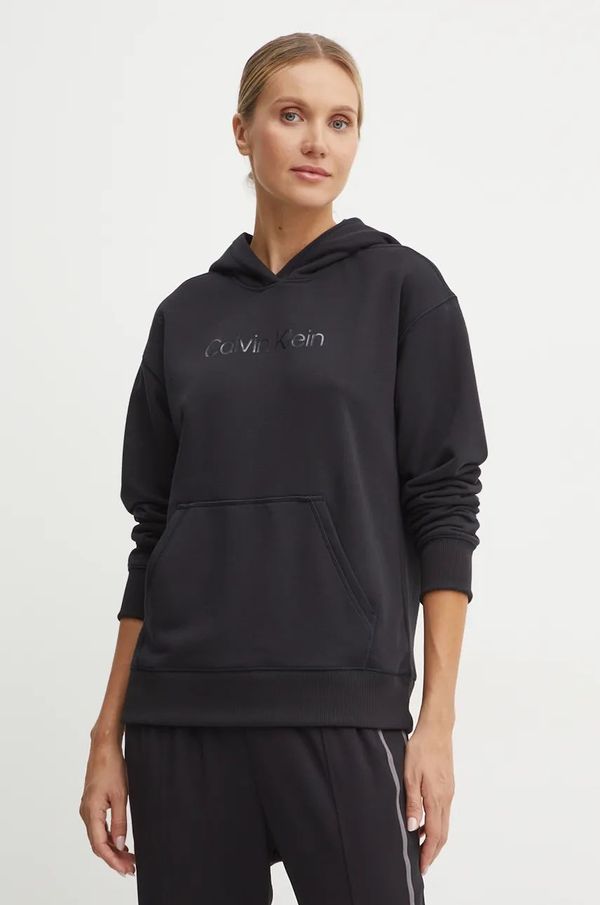 Calvin Klein Performance Dukserica za trening Calvin Klein Performance boja: crna, s kapuljačom, s tiskom, 00GWF4W302