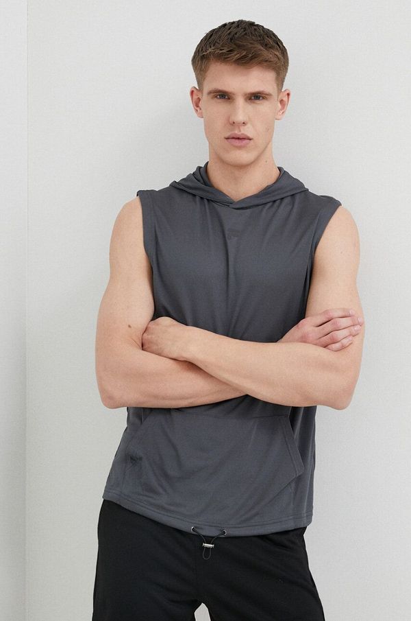 Fila Dukserica za trening Fila Rapallo boja: siva, s kapuljačom, glatka