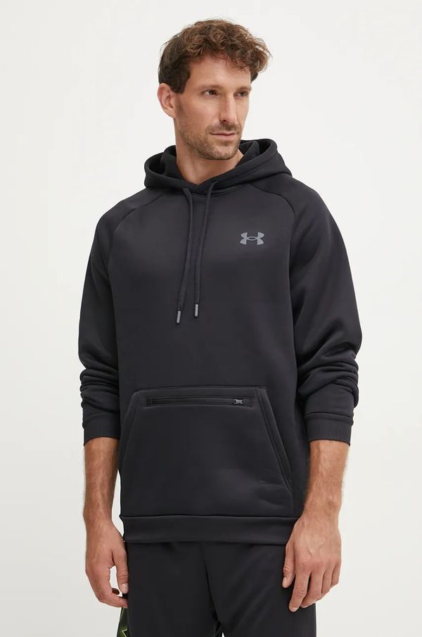 Under Armour Dukserica za trening Under Armour Armour Fleece Pro Kanga boja: crna, s kapuljačom, bez uzorka, 1389342