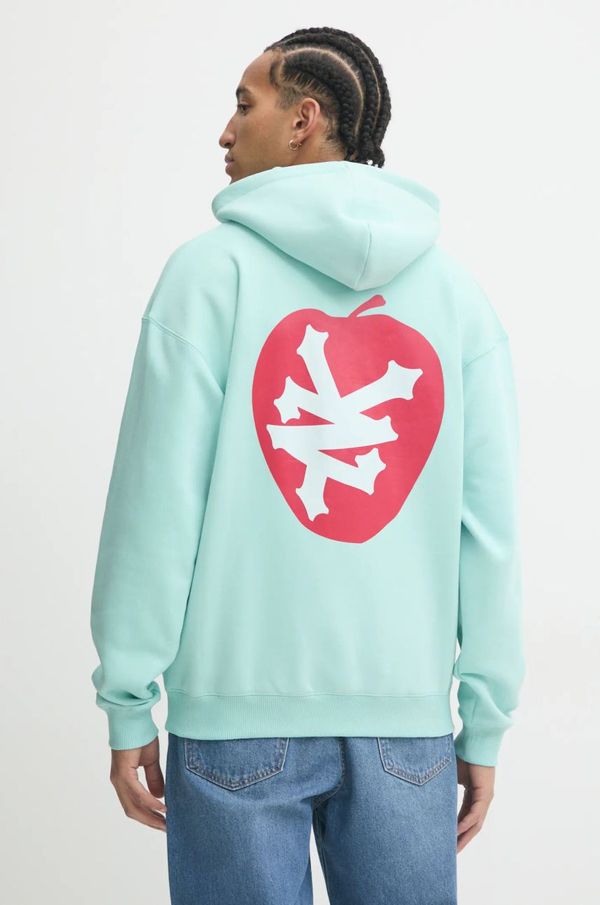 Zoo York Dukserica Zoo York za muškarce, boja: tirkizna, s kapuljačom, s tiskom, 60210069