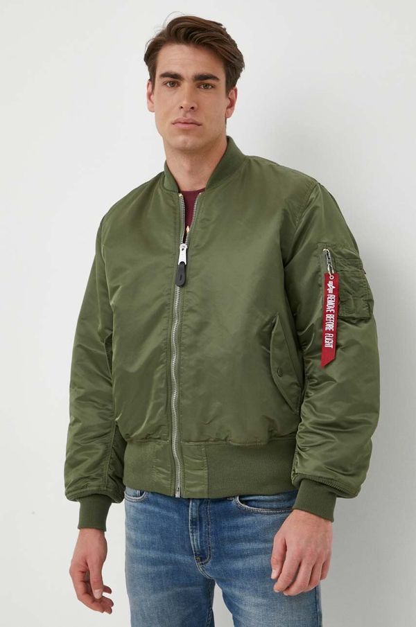 Alpha Industries Dvostrana bomber jakna Alpha Industries za muškarce, boja: zelena, za prijelazno razdoblje, 100101.01-SageGreen