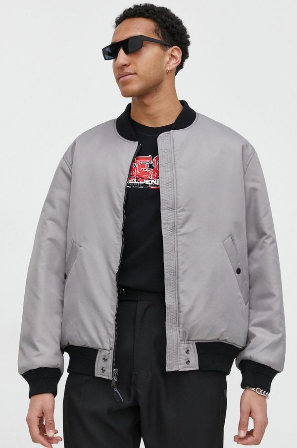 Diesel Dvostrana bomber jakna Diesel J-MATTAN za muškarce, boja: zelena, za prijelazno razdoblje, oversize, A10673.0HCAS