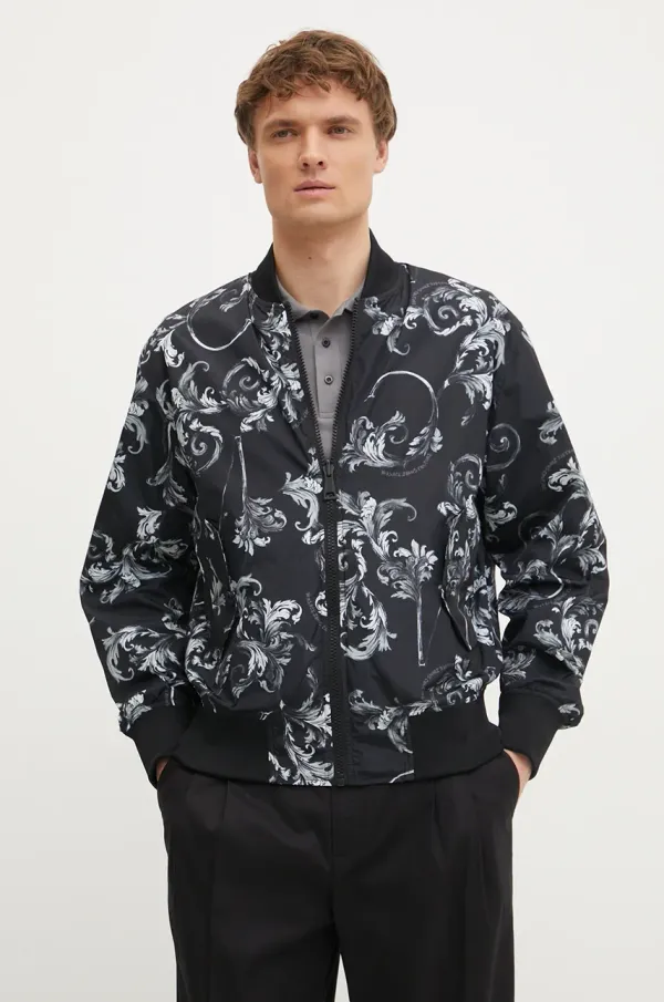 Versace Jeans Couture Dvostrana bomber jakna Versace Jeans Couture boja: crna, za prijelazno razdoblje, 78GASD07 CQD92