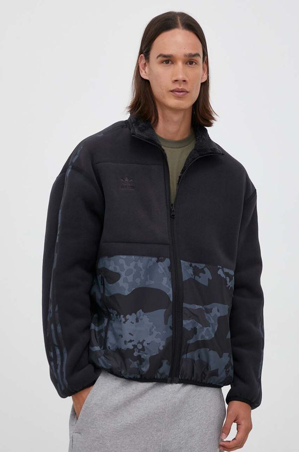 adidas Originals Dvostrana dukserica adidas Originals za muškarce, boja: crna, s uzorkom