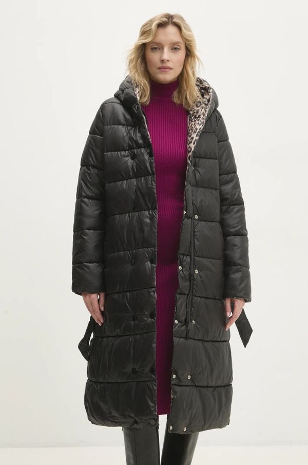 Answear Lab Dvostrana jakna Answear Lab za žene, boja: crna, za prijelazno razdoblje