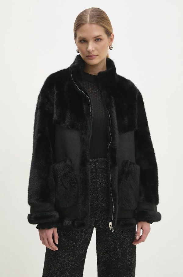 Answear Lab Dvostrana jakna Answear Lab za žene, boja: crna, za prijelazno razdoblje