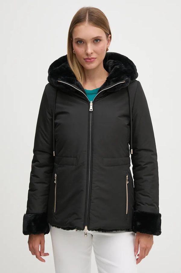 Geox Dvostrana jakna Geox za žene, boja: crna, za prijelazno razdoblje, W4622E-TC197-F0284